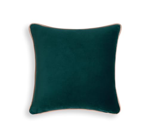 Bassetti Uni Kissenhülle zu Tischwäsche - Velour, aus 90% Baumwolle und 10% Polyester, in der Farbe Verde Pino V1, Maße: 45x45 cm - 9324590 von Bassetti