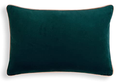 Bassetti Uni Kissenhülle zu Tischwäsche - Velour aus 90% Baumwolle, 10% Polyester in der Farbe Verde Pino v.1, Maße: 40X60 cm - 9324596 von Bassetti