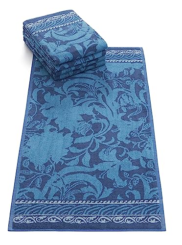 Bassetti Verona Duschtuch aus 100% Baumwolle in der Farbe Blau B1, Maße: 70x140 cm - 9326113 von Bassetti