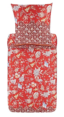 Bassetti Vicenza Bettwäsche + 1 Kissenhülle aus 100% Baumwollsatin in der Farbe Rot R1, Maße: 155x220 + 1 K 80x80 cm - 9325848 Bassetti Vicenza Bettwäsche + 1 Kissenhülle aus 100% Baumwollsatin in der Farbe Rot R1, Maße: 155x220 + 1 K 80x80 cm - 9325848 von Bassetti