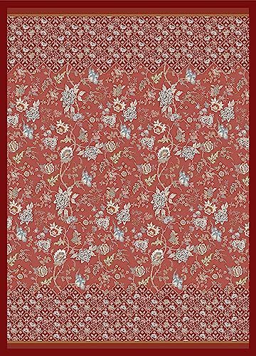 Bassetti Vicenza Plaid aus 100% Baumwolle in der Farbe Rot R1, Maße: 155x220 cm - 9326042 von Bassetti