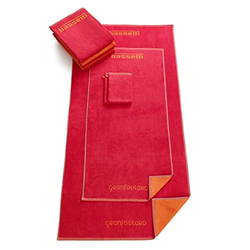 Bassetti Waschhandschuh, Baumwolle, Corallo, 16x22 von Bassetti