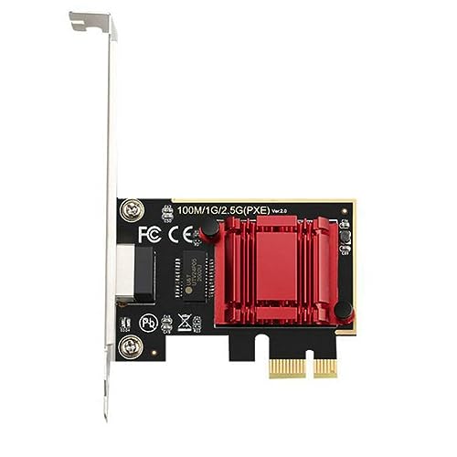Bassulouda 2,5 G PCI-E auf RJ45 Netzwerkkarte WiFi Empfänger Gigabit Netzwerkkarte ohne Ethernet-Festplatte 2500 Mbps 2,5 Gbps für PC von Bassulouda