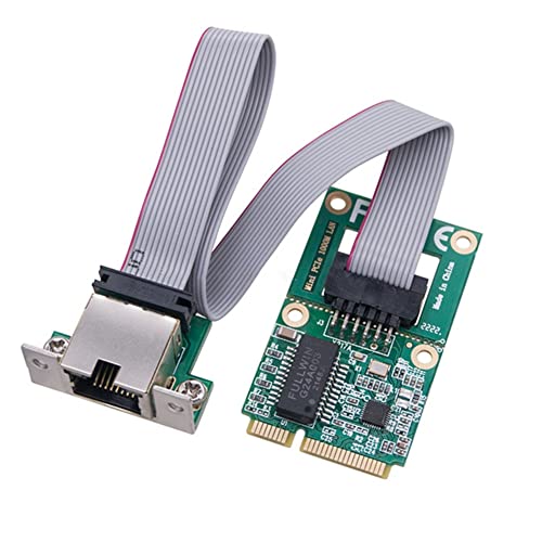 Bassulouda Netzwerkkarte Mini PCI-E 1000 Mbps Gigabit Ethernet Adapter NIC RTL8111F PCI Express 10/100/1000M RJ45 LAN von Bassulouda