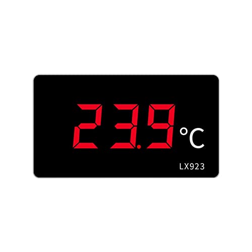 Bassulouda Pool-Thermometer mit LED-Anzeige und Thermometer mit Sonde, wasserdicht, für Aquarium, Temperaturzähler für den Außenbereich, EU-Stecker von Bassulouda