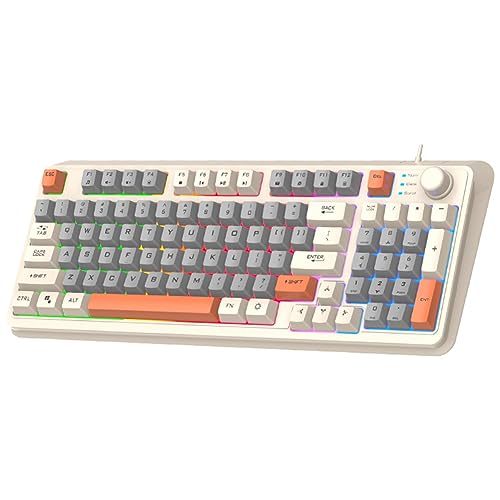 Bassulouda Tastatur, kabelgebunden, Tastatur, Manipulator, leuchtend, dreifarbig, Tastatur mit farbigem Licht Bassulouda Tastatur, kabelgebunden, Tastatur, Manipulator, leuchtend, dreifarbig, Tastatur mit farbigem Licht von Bassulouda