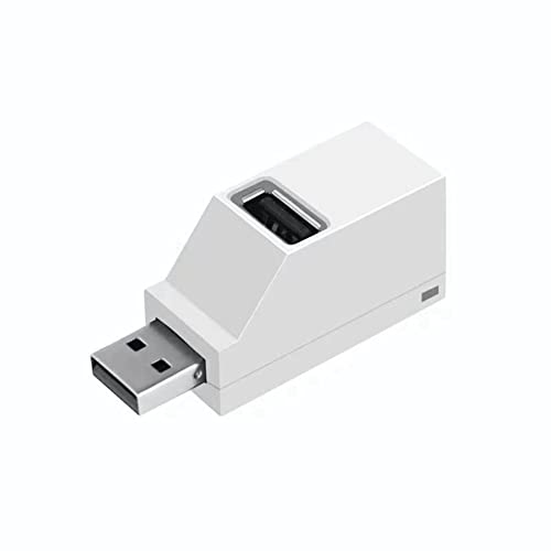 Bassulouda USB 2.0 Hub Adapter Extender Mini Splitter Box 3 Ports für Laptop Handy High Speed U Disc Laufwerk Weiß von Bassulouda