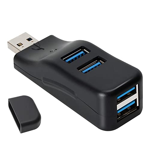Bassulouda USB 3.0 Hub Adapter Extender Mini Splitter Box 4 Ports für Laptop Handy High Speed U Disk Reader von Bassulouda
