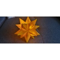 1 Bascetta - Stern in Gelb, Mit 10Ner Led-Lichterkette, Neu von BastelfeeAnnett