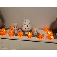 10Ner Bascetta-stern Lichterkette in Gelb, Mit Led-Licht, Neu, Energie Sparen von BastelfeeAnnett