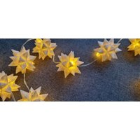 10Ner Bascetta-stern Lichterkette in Weiß, Mit Led-Licht, Neu von BastelfeeAnnett