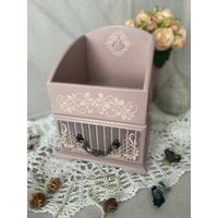 Schatulle-Organizer, Mini-Kommode, Schmuckschatulle , Handarbeit von Bastellina