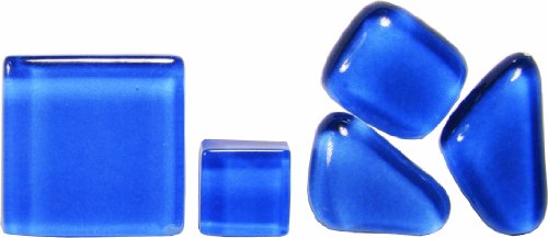 Bastelmaxi Glasmosaik Soft Glas 2 x 2 cm, ca. 55-Stück, 200g, blau von Bastelmaxi Mosaik