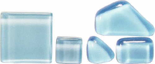 Bastelmaxi Glasmosaik Soft Glas 2 x 2 cm, ca. 55-Stück, 200g, hellblau von Bastelmaxi Mosaik