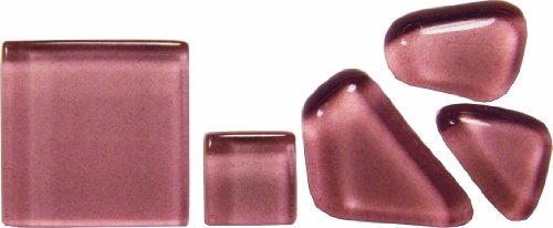 Bastelmaxi Glasmosaik Soft Glas 2 x 2 cm, ca. 55-Stück, 200g, rosa von Bastelmaxi Mosaik