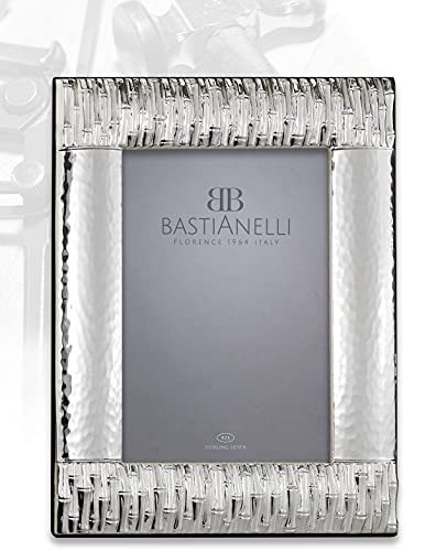 Bastianelli Bilderrahmen aus Silber, 13 x 18, 925% gehämmert, Bambus von Bastianelli