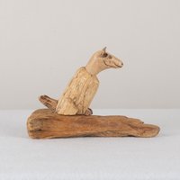 Good Dog, Treibholz Skulptur, Abstrakte Kunst, Holz Hunde Ornament, Rustikaler Hund Aus Holz, Dekoration, Hound Sitzend von BastianiMelissa
