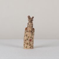 Moritz, Treibholz Skulptur, Rustikale Maus Ornament, Holz Dekoration, Auf Sockel von BastianiMelissa
