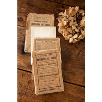 Antike Karte Von Paris - 1910Er Jahre Automobil- Und Radwege Schön Zum Einrahmen Einzeln Verkauft Country Shabby Chic Dekor von BastideAntique