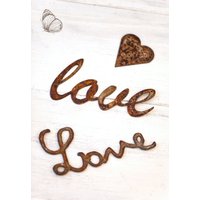 Clearance - Rostiges Love Metallschild Rustikal/Shabby Chic Industriell von BastideAntique