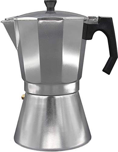 Bastilipo 66350 Mokka Italienische Kaffeemaschine Induktion, Metall, 12 Cups, Silber von Bastilipo