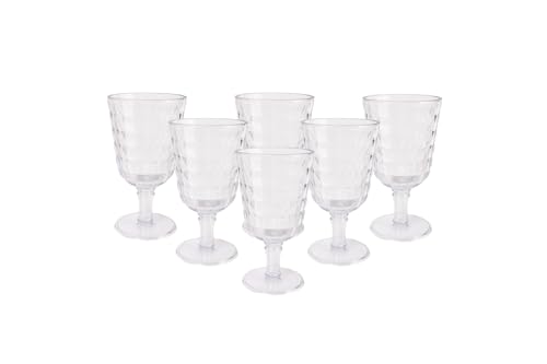 Bastilipo BAUHAUS Trinkbecher, 6 Stück, 450 ml, transparent, aus Polycarbonat, wiederverwendbar, BPA-frei von Bastilipo