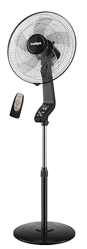 Bastilipo - Standventilator mit Fernbedienung, 50 W, runder Sockel, Premium-Sortiment, Modell Coin Black Bastilipo - Standventilator mit Fernbedienung, 50 W, runder Sockel, Premium-Sortiment, Modell Coin Black von Bastilipo