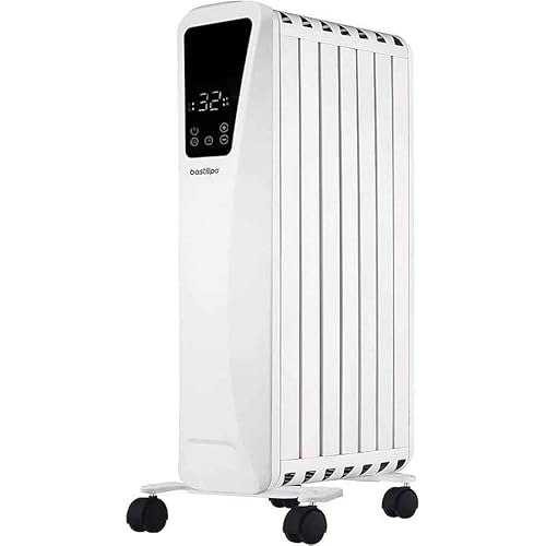 Bastilipo Fenix 2-1500 - Ölradiator - 1500 W Leistung - LED-Touchscreen - 3 Leistungsstufen - Kamineffekt - 7 Elemente, Weiß Bastilipo Fenix 2-1500 - Ölradiator - 1500 W Leistung - LED-Touchscreen - 3 Leistungsstufen - Kamineffekt - 7 Elemente, Weiß von Bastilipo