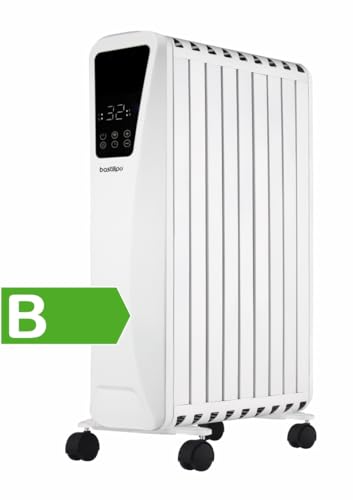 Bastilipo Fenix 2-2000 - Ölradiator - 2000 W Leistung - LED-Touchscreen - 3 Leistungsstufen - Kamineffekt - 9 Elemente, Weiß Bastilipo Fenix 2-2000 - Ölradiator - 2000 W Leistung - LED-Touchscreen - 3 Leistungsstufen - Kamineffekt - 9 Elemente, Weiß von Bastilipo