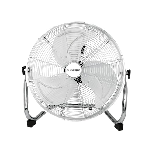 Bastilipo - INDICO,VENT. Industrielle Bodenbelag, verchromt, 30 cm, 40 W, 3 Geschwindigkeiten von Bastilipo