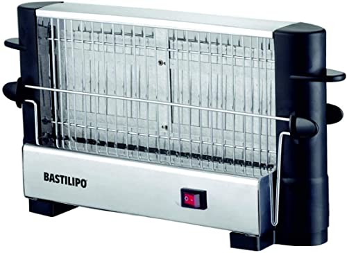 Bastilipo - 750W Mehrbrottoaster, Doppelte Toastfläche 22 x 11 cm, Edelstahlgrill, FIREFOX FAST TOASTER 750W, FFT-750 Bastilipo - 750W Mehrbrottoaster, Doppelte Toastfläche 22 x 11 cm, Edelstahlgrill, FIREFOX FAST TOASTER 750W, FFT-750 von Bastilipo