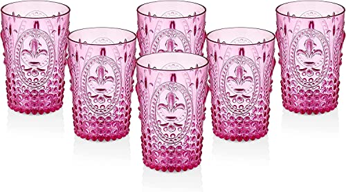 Bastilipo Prisma Rosa Palo Becher aus Polycarbonat, wiederverwendbar, BPA-frei, 400 ml Fassungsvermögen, spülmaschinenfest, stoßfest, ideal für Pool, Outdoor, Party. von Bastilipo