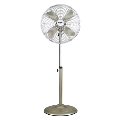 Bastilipo Standventilator, rund, 50 W, Edelstahl, 3 Geschwindigkeitsstufen, Champagnerfarben von Bastilipo