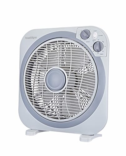 Bastilipo Zahara Ventilator Typ Box mit Timer, 45 W, Schwarz von Bastilipo