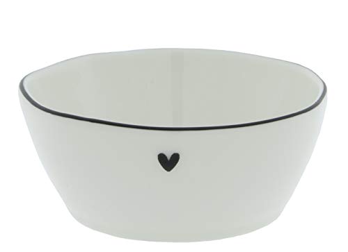 BC Bowl Sauce little Heart Keramik weiss mit schwarzem Rand und kleinem Herz Dip Schälchen Snack Schale Keramikgeschirr Gedeckter Tisch BC Bowl Sauce little Heart Keramik weiss mit schwarzem Rand und kleinem Herz Dip Schälchen Snack Schale Keramikgeschirr Gedeckter Tisch von Bastion Collections