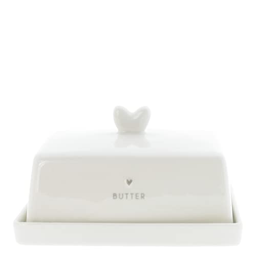 BC Butterdose BUTTER Heart Keramik weiß grau Küchenaccessoires Kochen Aufbewahrung gedeckter Tisch BC Butterdose BUTTER Heart Keramik weiß grau Küchenaccessoires Kochen Aufbewahrung gedeckter Tisch von Bastion Collections