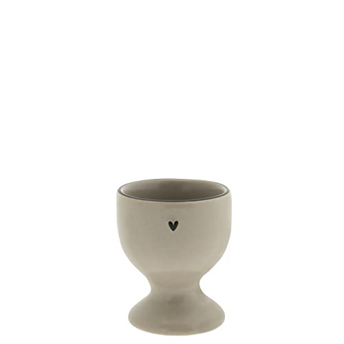 Bastion Collections Eierbecher Little Heart Keramik matt titane H6cm D5cm Küche Gedeckter Tisch BC Egg Cup von Bastion Collections