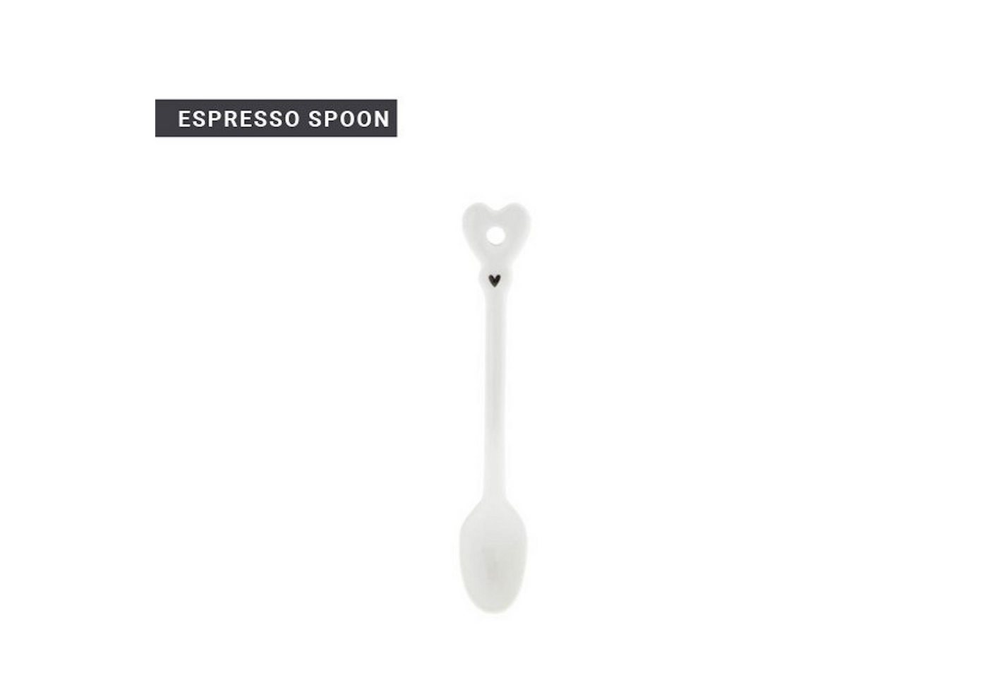 Bastion Collections Espressolöffel Matt Schwarz, Spülmaschinengeeignet, Weiß, Motiv: Herz Bastion Collections Espressolöffel Matt Schwarz, Spülmaschinengeeignet, Weiß, Motiv: Herz von Bastion Collections
