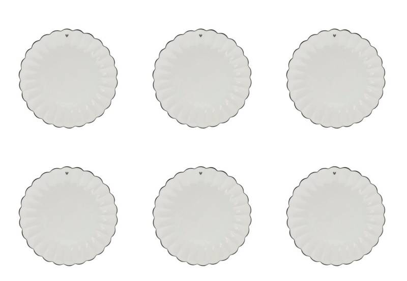 Bastion Collections Frühstücksteller Schwarzes Herz, Spülmaschinengeeignet von Bastion Collections
