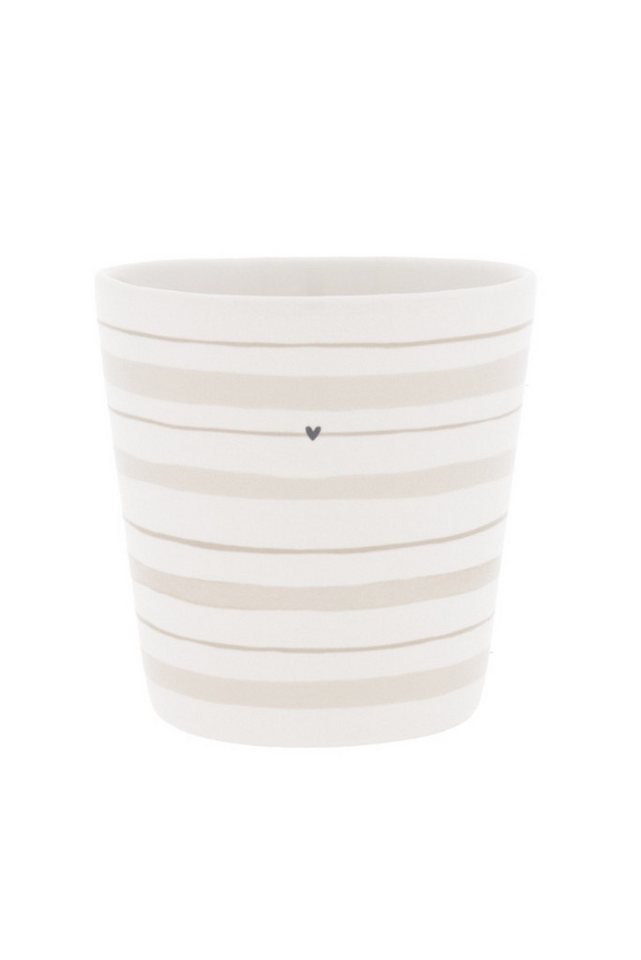 Bastion Collections Geschirr-Set Becher - NATURAL STRIPES - weiß von Bastion Collections