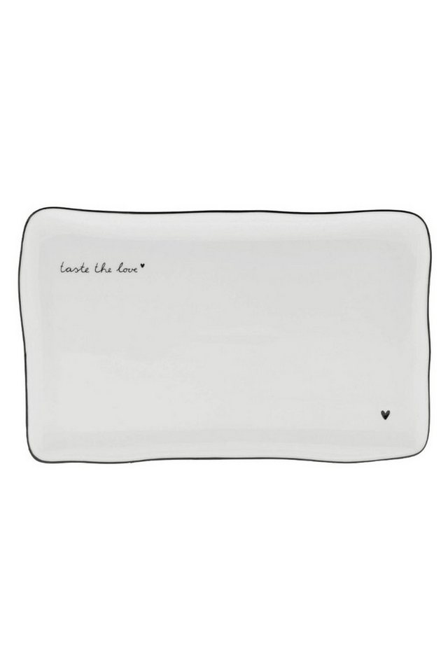 Bastion Collections Geschirr-Set Servierplatte - TASTE THE LOVE - weiß von Bastion Collections