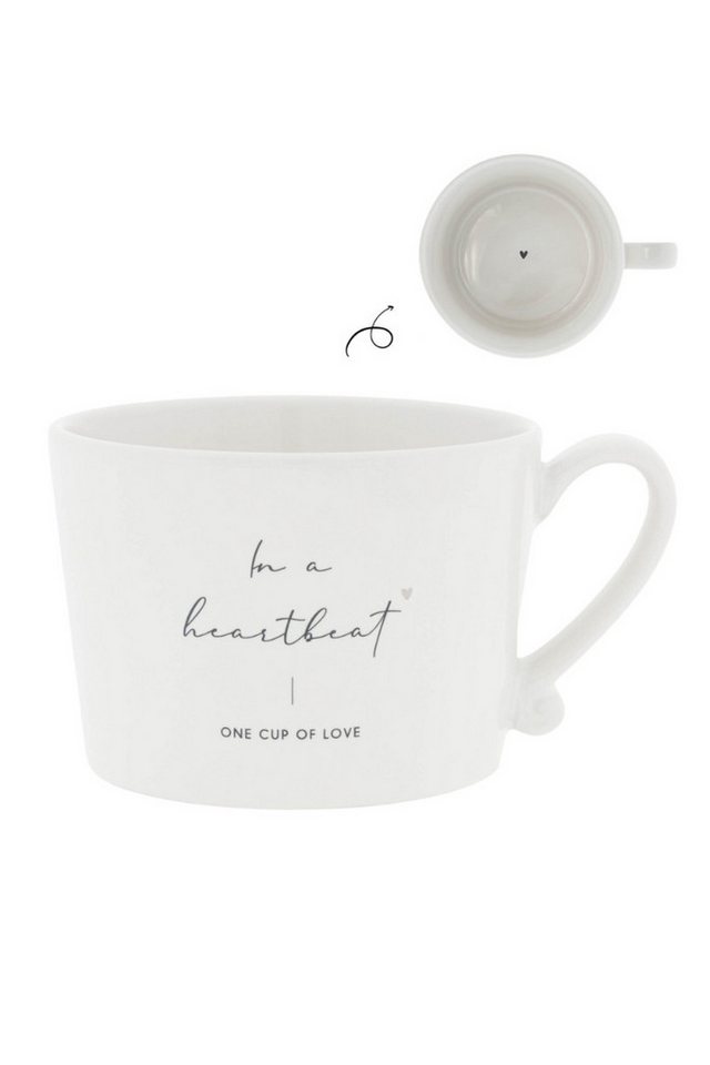 Bastion Collections Geschirr-Set Tasse - IN A HEARTBEAT - weiß von Bastion Collections
