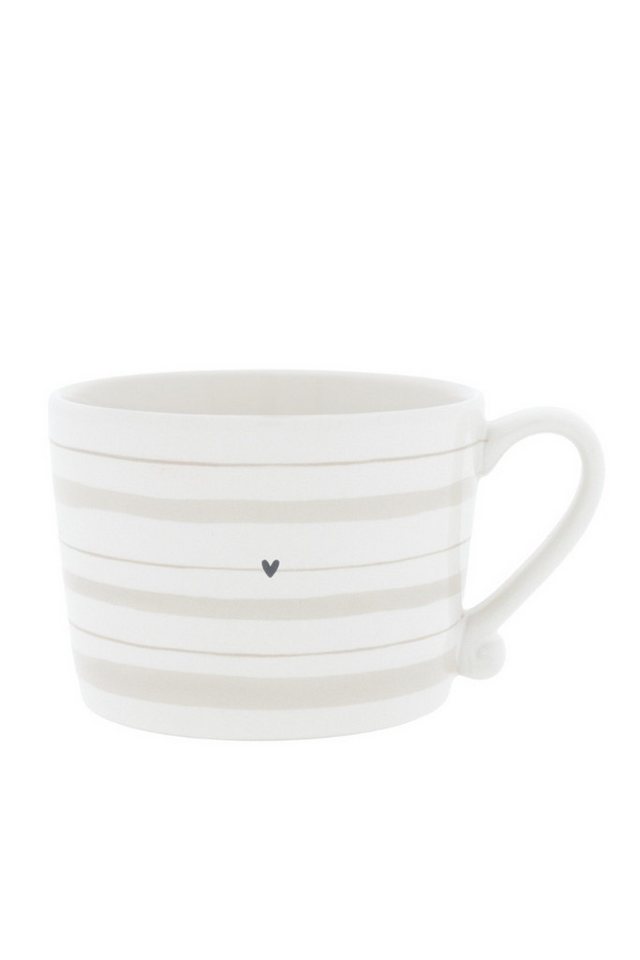 Bastion Collections Geschirr-Set Tasse - NATURAL STRIPES - weiß von Bastion Collections