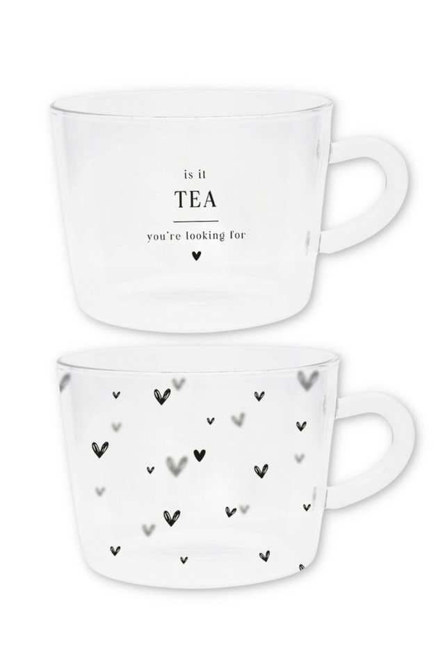 Bastion Collections Geschirr-Set Teeglas mit Henkel 2er Set - TEA/HERZEN - transparent Bastion Collections Geschirr-Set Teeglas mit Henkel 2er Set - TEA/HERZEN - transparent von Bastion Collections
