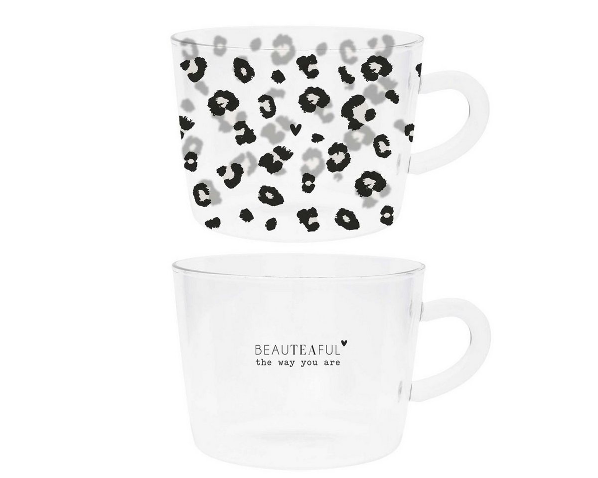 Bastion Collections Glas Teetasse BEAUTIFUL& LEOPARD 2er Set, 10x7cm, Glas von Bastion Collections
