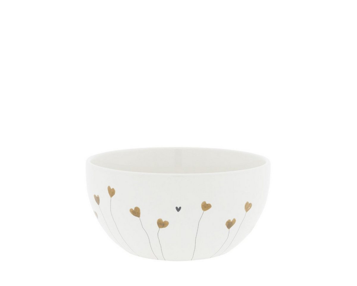 Bastion Collections Müslischale Bastion Collections Blumen Herzen D14cm weiß Karamell von Bastion Collections