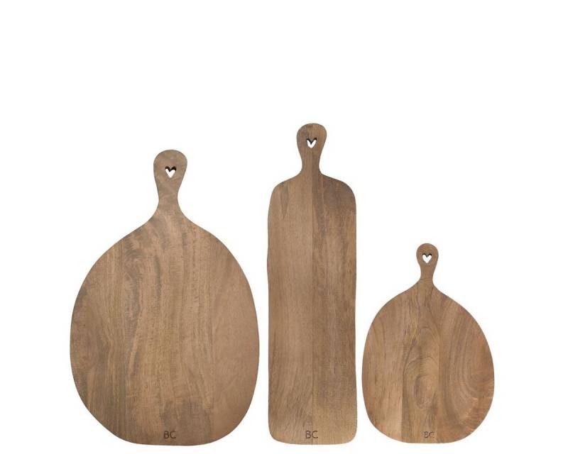 Bastion Collections Tablett, Holz, Nur Handwäsche, Natur, Motiv: Herz von Bastion Collections