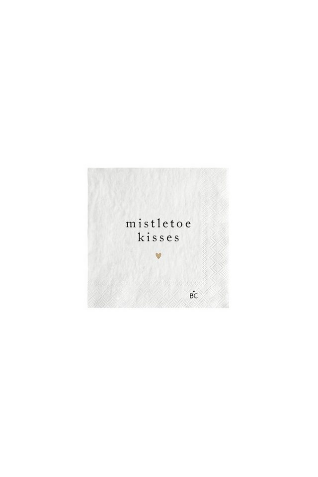 Bastion Collections Stoffserviette Servietten small - MISTLETOE KISSES - weiß Bastion Collections Stoffserviette Servietten small - MISTLETOE KISSES - weiß von Bastion Collections
