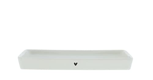 Bastion Collections Tablett rechteckig Heart Keramik weiss schwarz 13,4x8cm Keramikuntersetzer Küchenaccessoires BC Tray rectangular small White Bastion Collections Tablett rechteckig Heart Keramik weiss schwarz 13,4x8cm Keramikuntersetzer Küchenaccessoires BC Tray rectangular small White von Bastion Collections