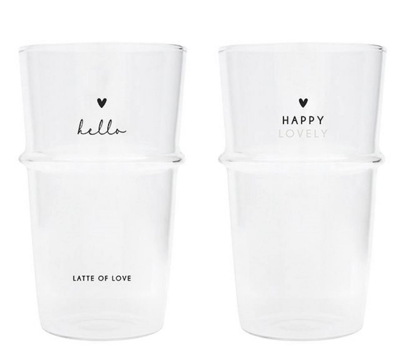 Bastion Collections Tasse Bastion Collections 2er Set Latte Macchiato Gläser Herz BC Cappuccino Bastion Collections Tasse Bastion Collections 2er Set Latte Macchiato Gläser Herz BC Cappuccino von Bastion Collections